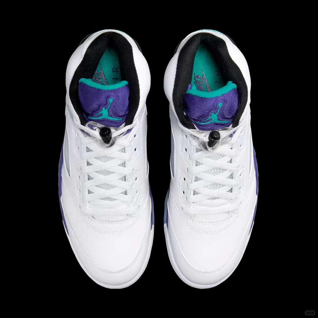 White Purple Teal High Top Sneakers Men Retro Basketball Shoes