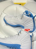 White Blue High Top Sneakers Men Retro Basketball Shoes