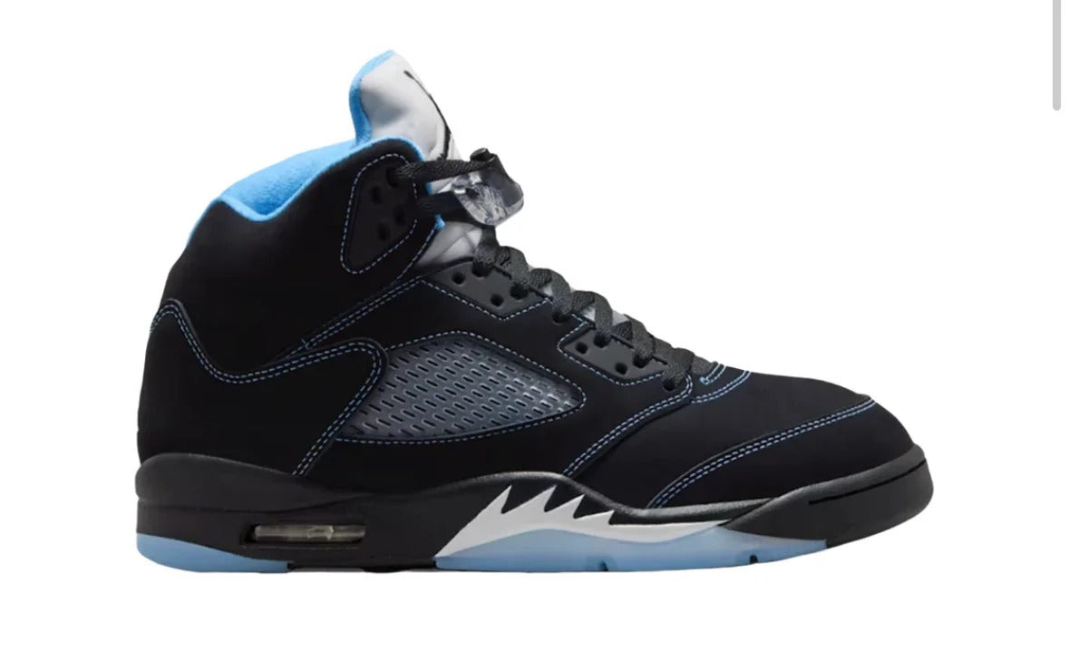 Black Blue Mid Top Sneakers Men Retro Basketball Shoes