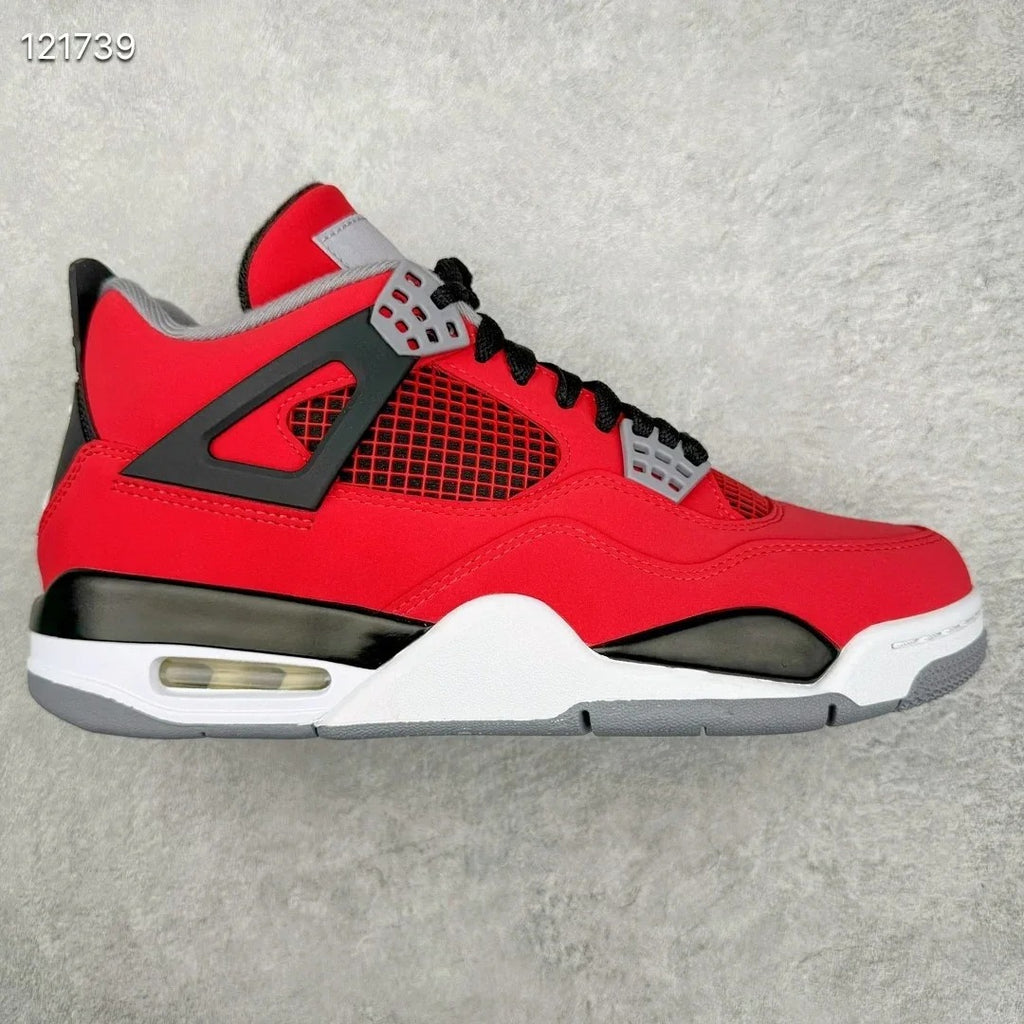 Red High Top Sneakers Men Retro Basketball Shoes