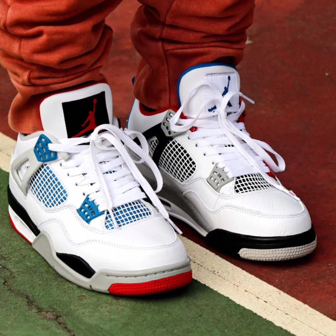 Red White Black Blue High Top Sneakers Men Retro Basketball Shoes
