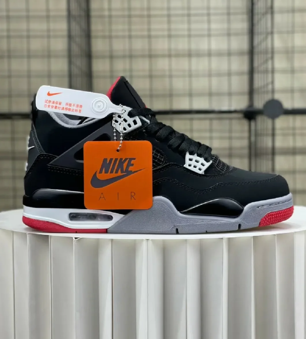 Black Grey Red High Top Sneakers Men Retro Basketball Shoes