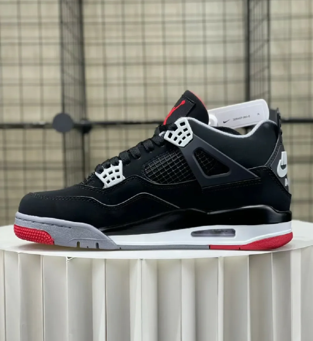 Black Grey Red High Top Sneakers Men Retro Basketball Shoes