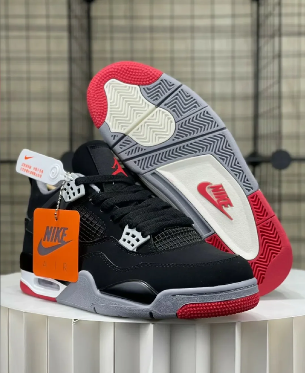 Black Grey Red High Top Sneakers Men Retro Basketball Shoes