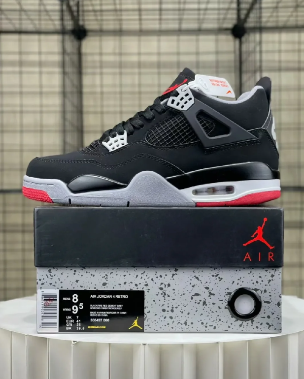 Black Grey Red High Top Sneakers Men Retro Basketball Shoes