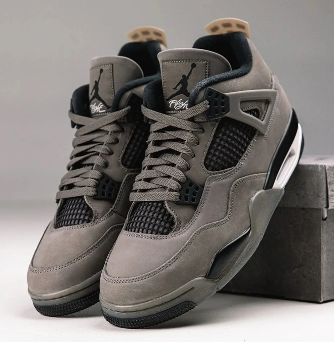 Grey Black High Top Sneakers Men Retro Basketball Shoes