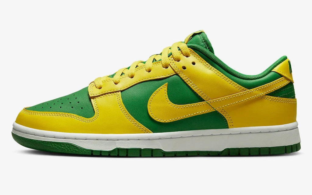 Yellow Green Low Top Sneakers Men Retro Casual Skate Shoes