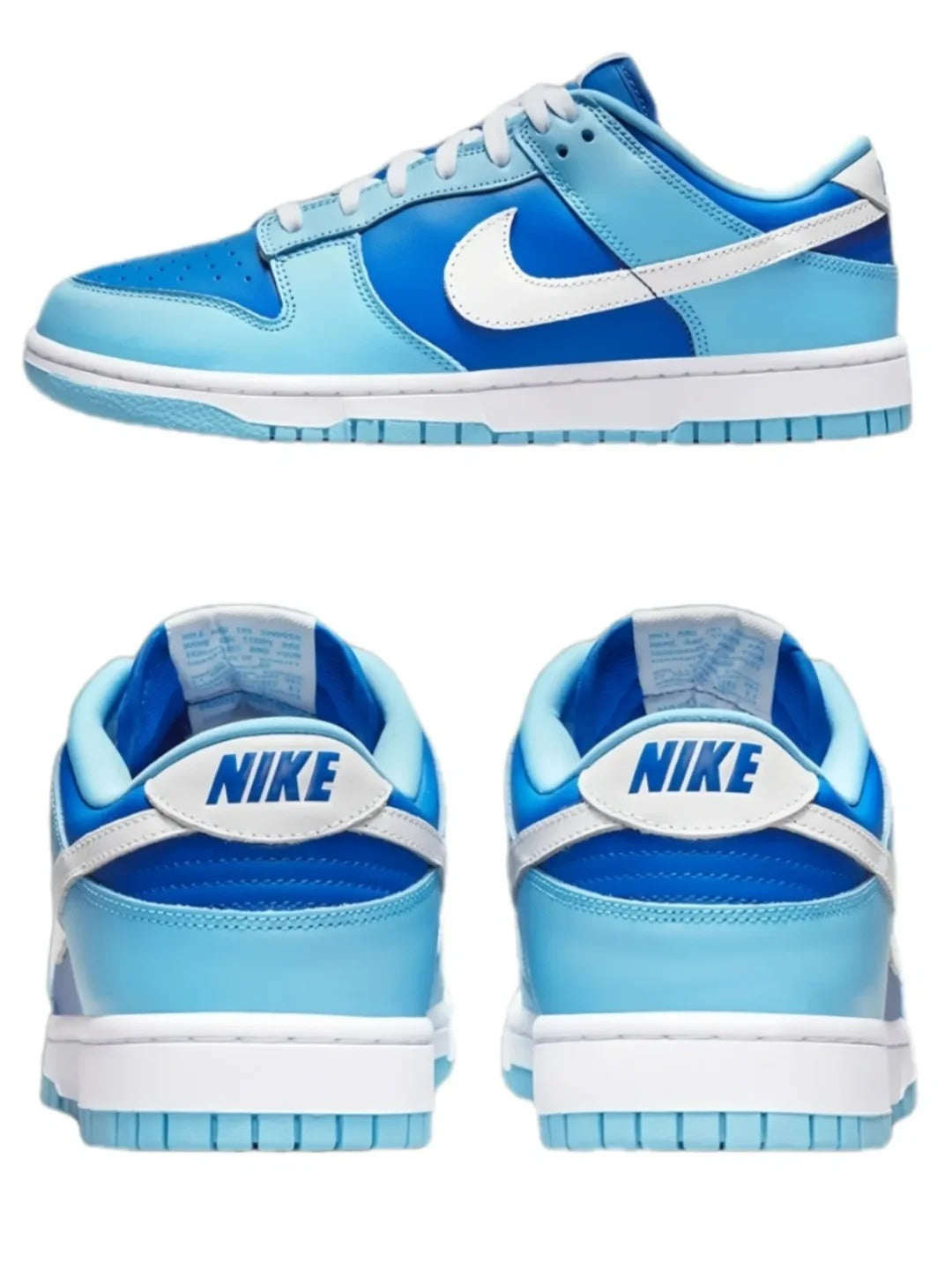 Blue White Low Top Sneakers Men Retro Casual Skate Shoes