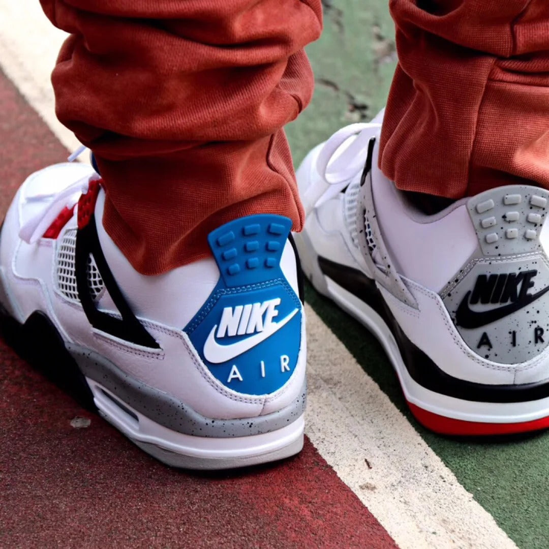Red White Black Blue High Top Sneakers Men Retro Basketball Shoes