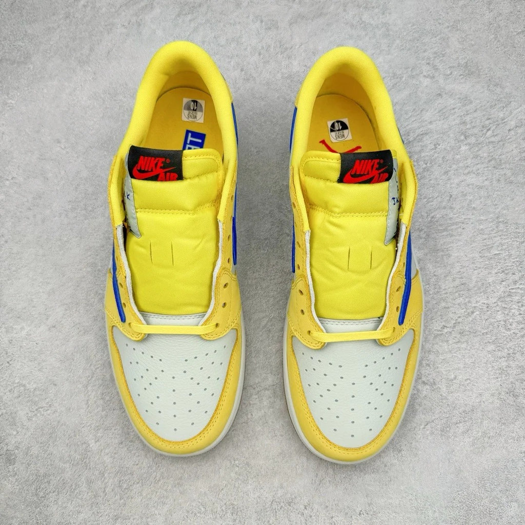 Yellow Low Top Sneakers Men Retro Casual Skate Shoes