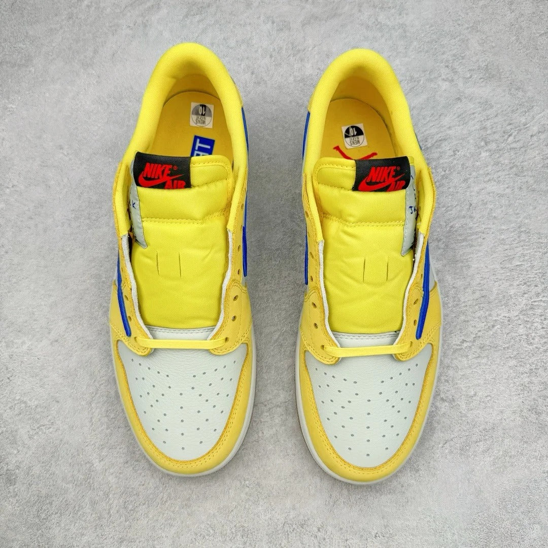 Yellow Low Top Sneakers Men Retro Casual Skate Shoes