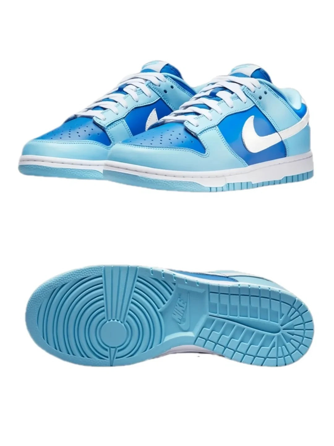Blue White Low Top Sneakers Men Retro Casual Skate Shoes