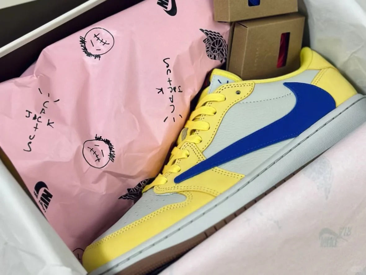 Yellow Low Top Sneakers Men Retro Casual Skate Shoes
