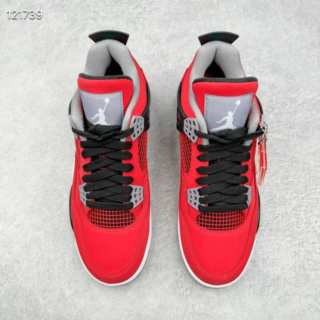 Red High Top Sneakers Men Retro Basketball Shoes