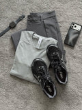 Black Silver Low Top Sneakers Men Retro Casual Running Shoes