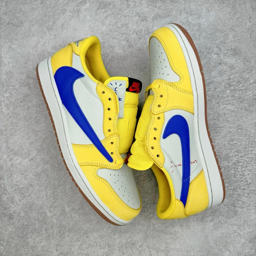 Yellow Low Top Sneakers Men Retro Casual Skate Shoes