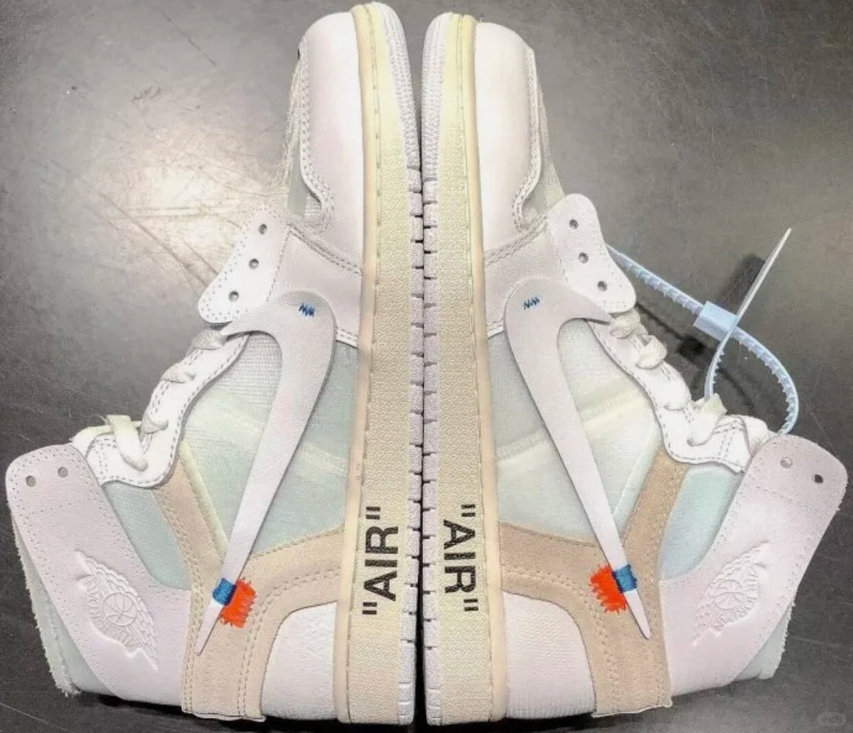 Blue White High Top Sneakers Men Retro Deconstructed Basketball Shoes