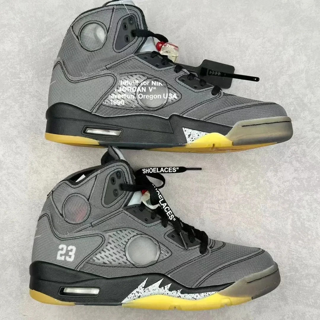 Dark Grey High Top Sneakers Men Retro Basketball Shoes