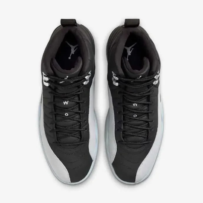 Black Grey Mid Top Sneakers Men Retro Basketball Shoes