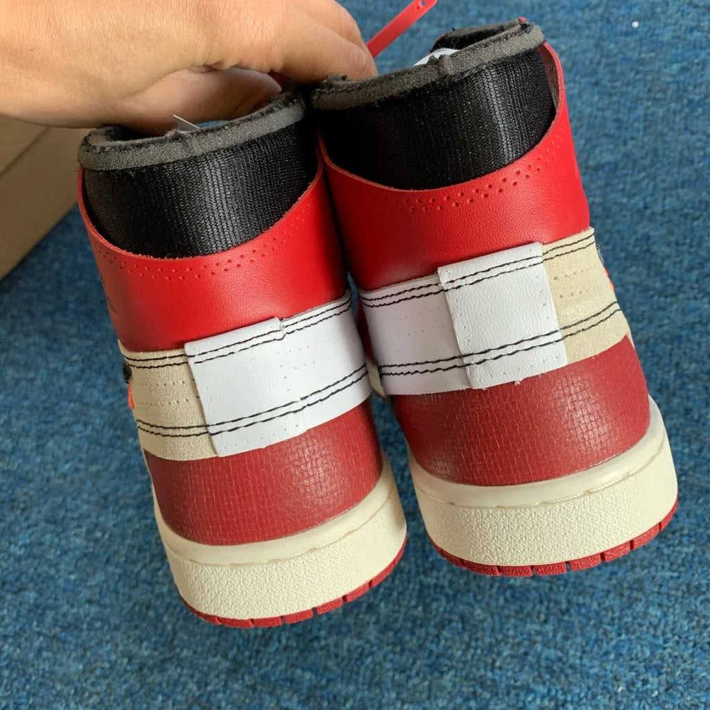 Red White Black High Top Sneakers Men Retro Basketball Shoes