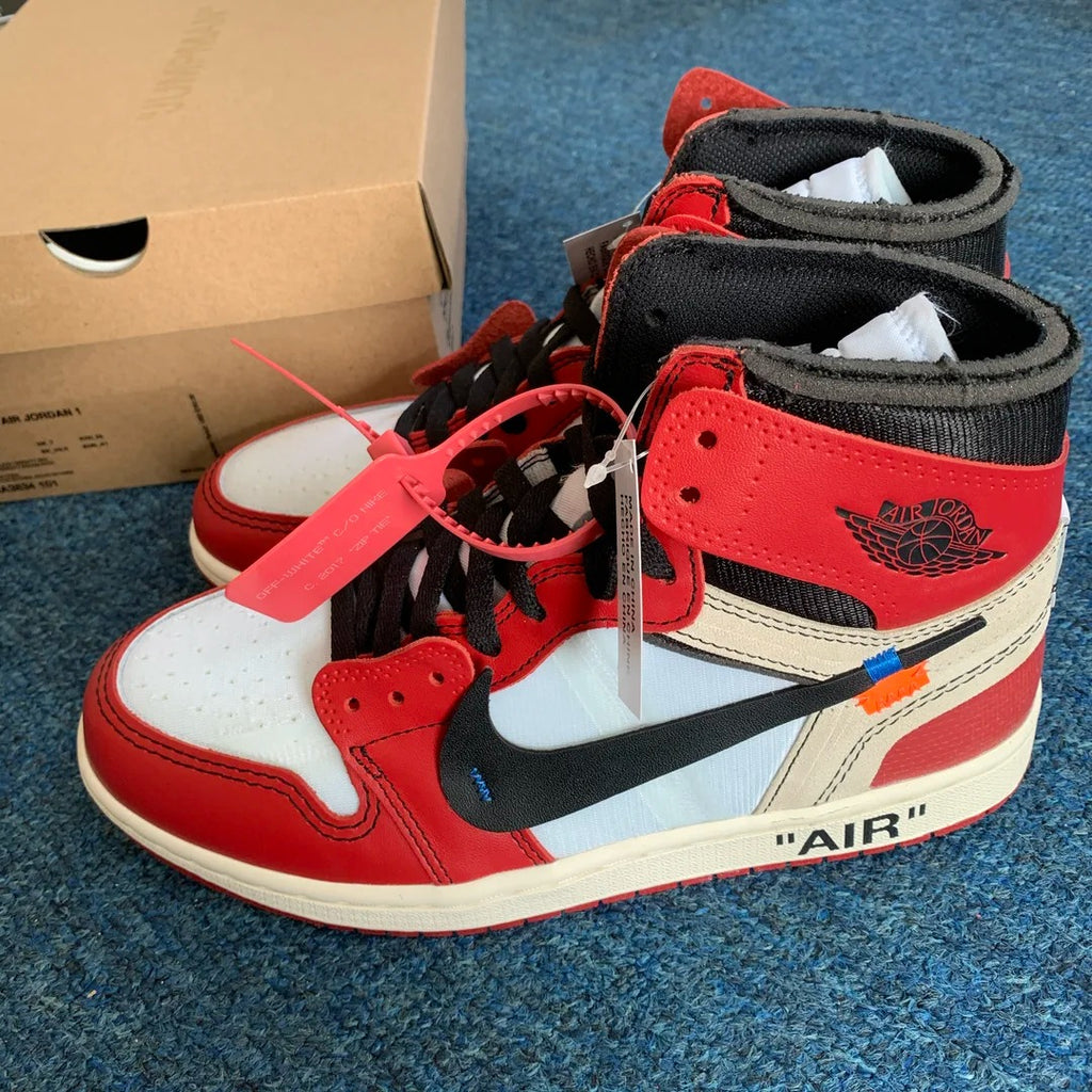 Red White Black High Top Sneakers Men Retro Basketball Shoes