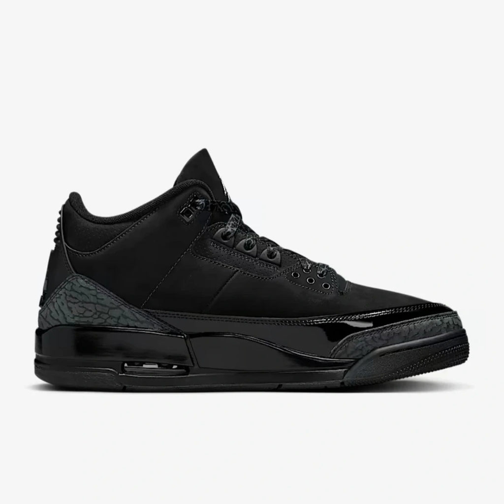 Black Mid Top Sneakers Men Retro Basketball Shoes