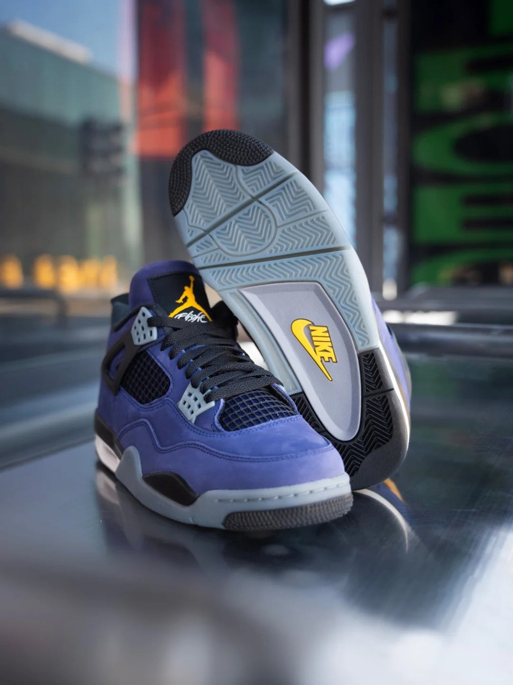 Purple High Top Sneakers Men Retro Basketball Shoes