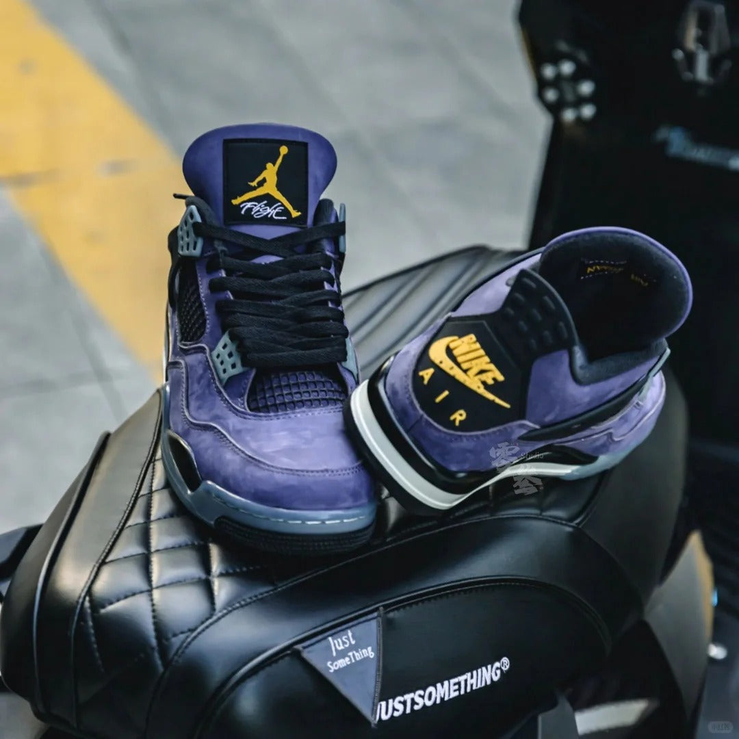 Purple High Top Sneakers Men Retro Basketball Shoes