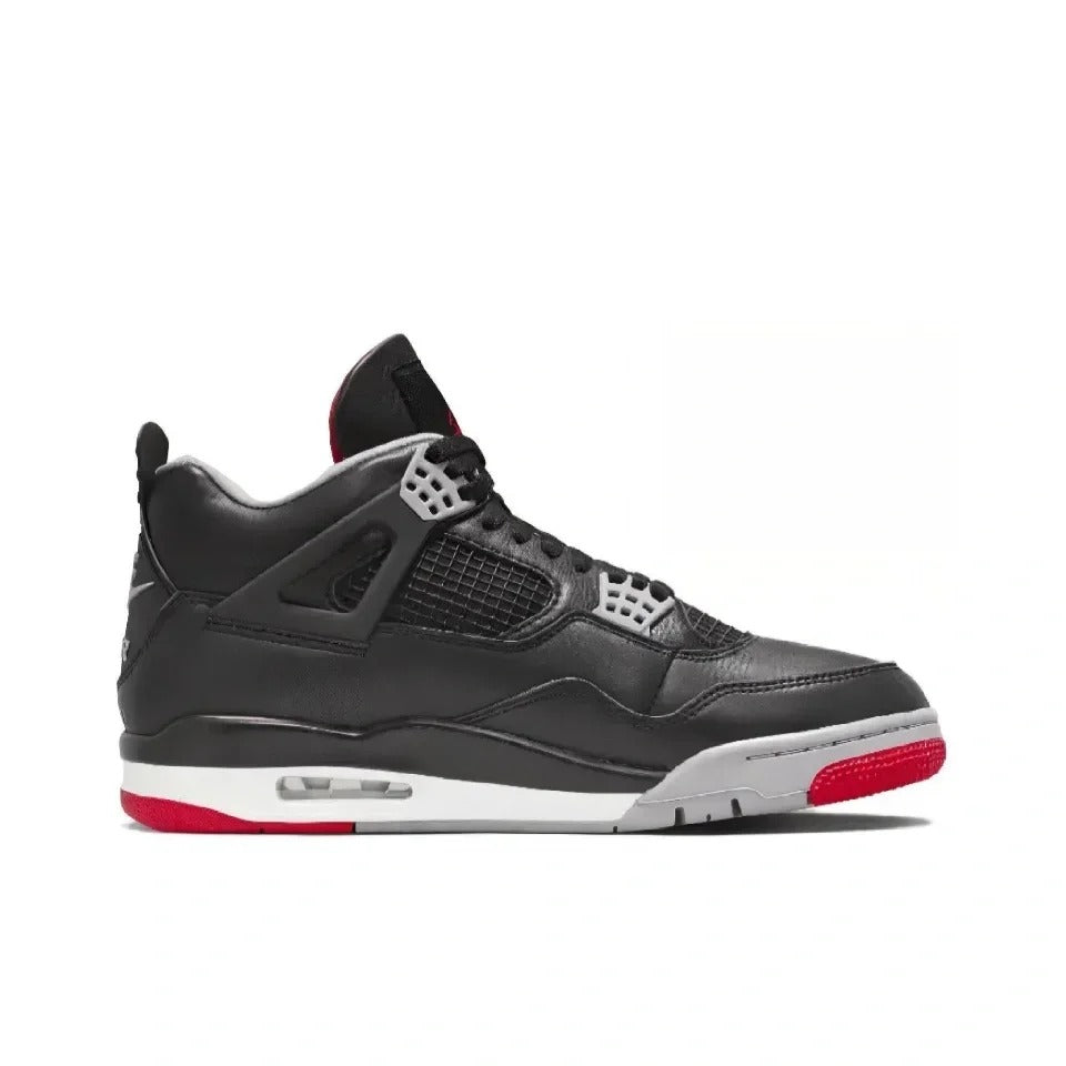 Black Grey Red High Top Sneakers Men Retro Basketball Shoes
