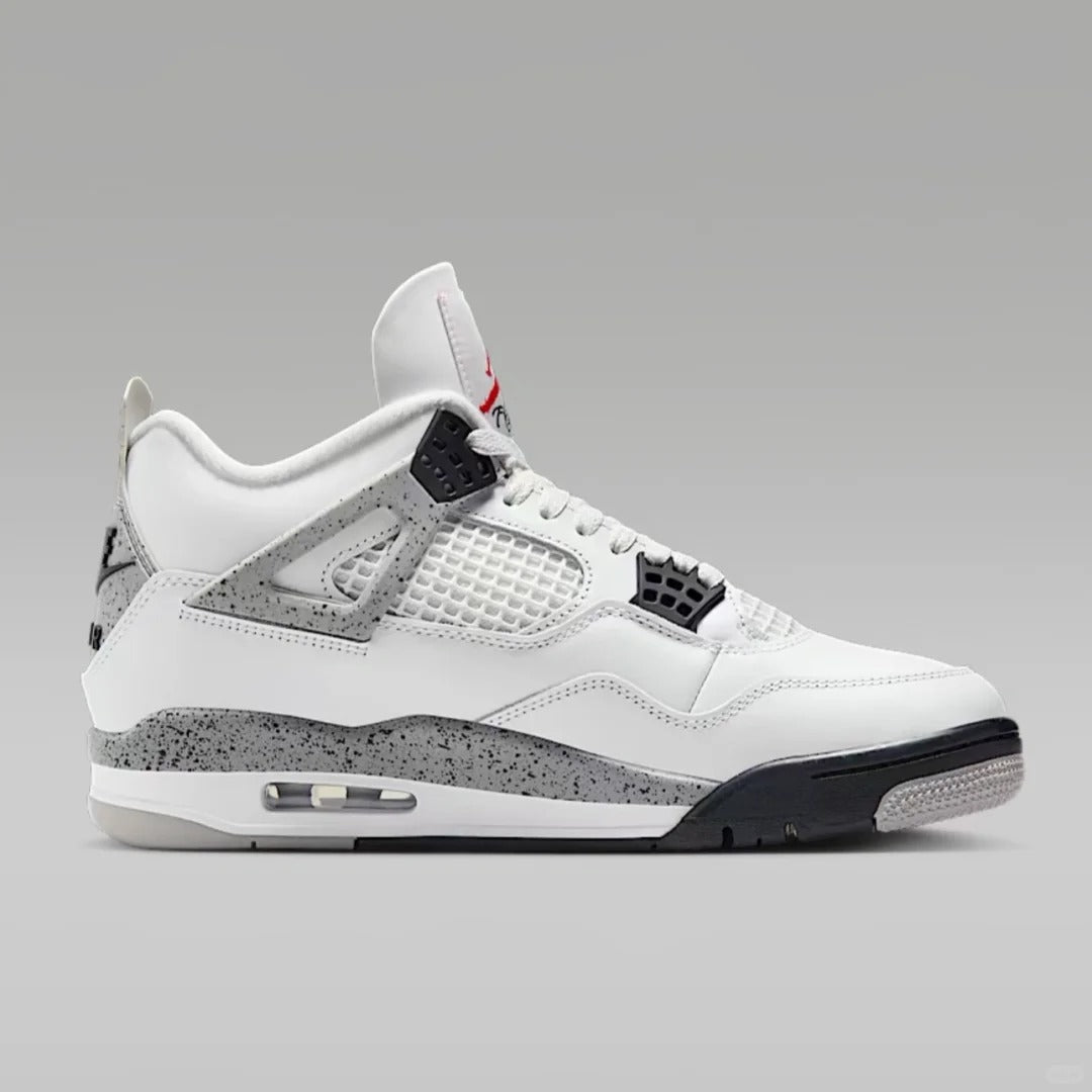 White Grey High Top Sneakers Men Retro Basketball Shoes