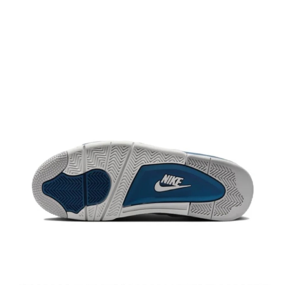 White Blue High Top Sneakers Men Retro Basketball Shoes