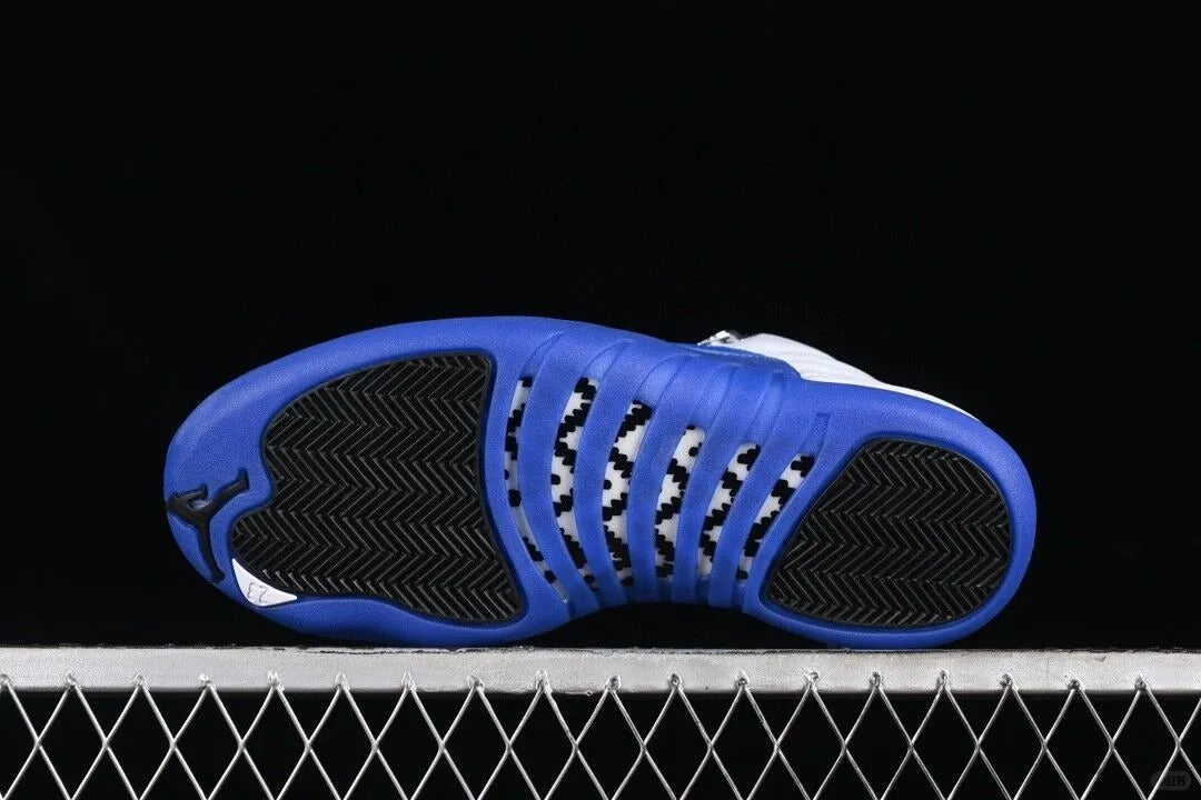 White Royal Blue High Top Sneakers Men Retro Basketball Shoes