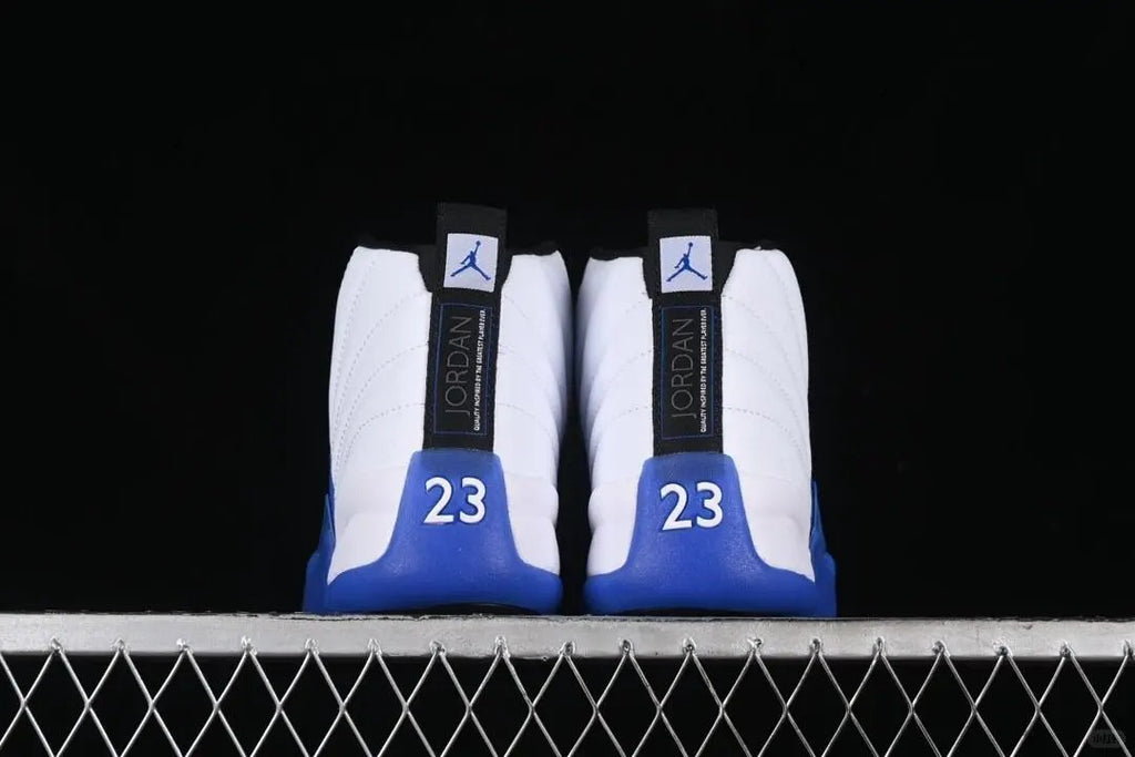 White Royal Blue High Top Sneakers Men Retro Basketball Shoes