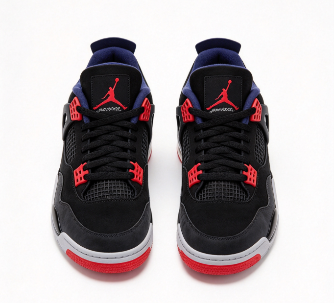 Black Blue Red High Top Sneakers Men Retro Basketball Shoes