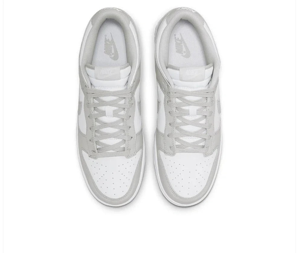 White Grey Low Top Sneakers Men Retro Casual Skate Shoes