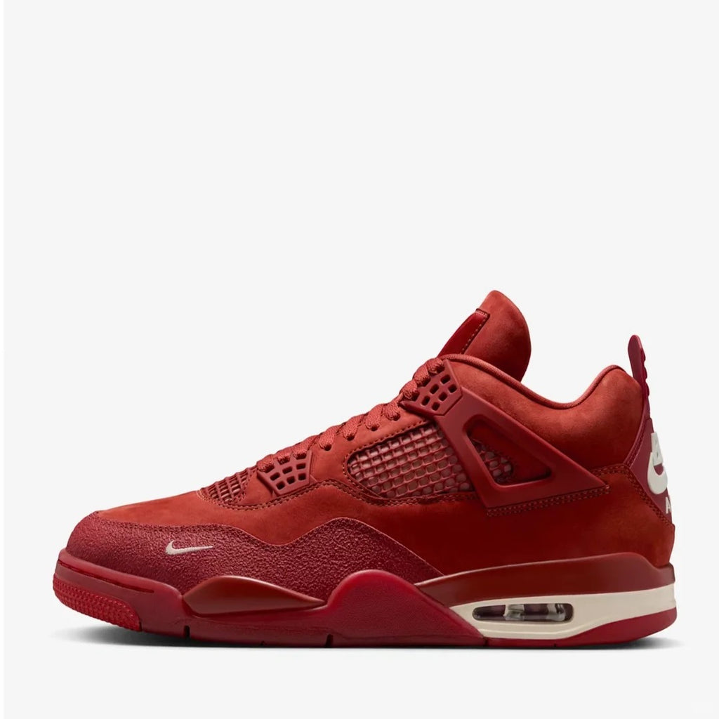 Maroon High Top Sneakers Men Suede Retro Basketball Shoes