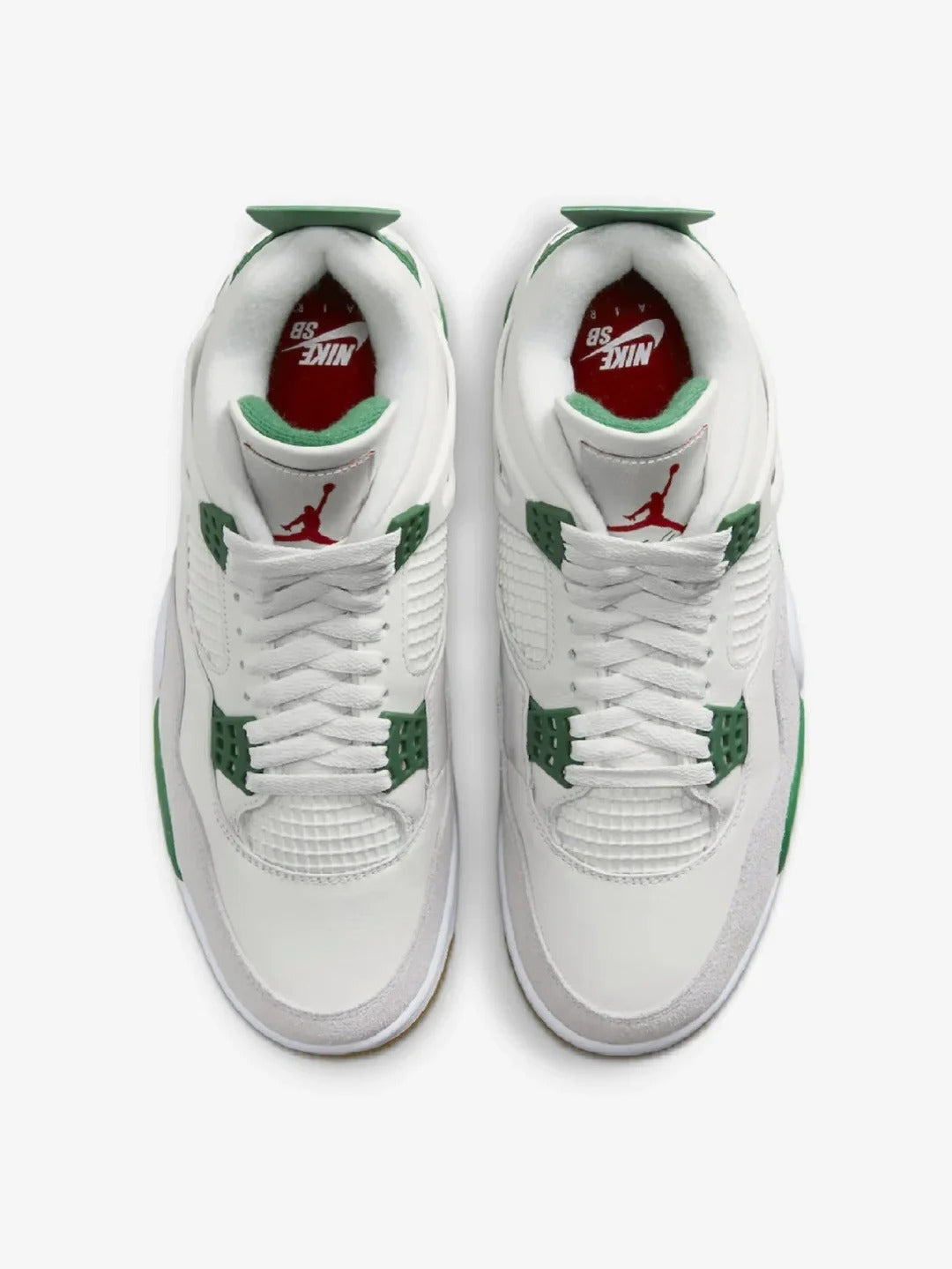 White Green High Top Sneakers Men Retro Basketball Shoes