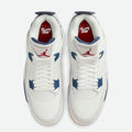 White Navy High Top Sneakers Men Retro Basketball Shoes