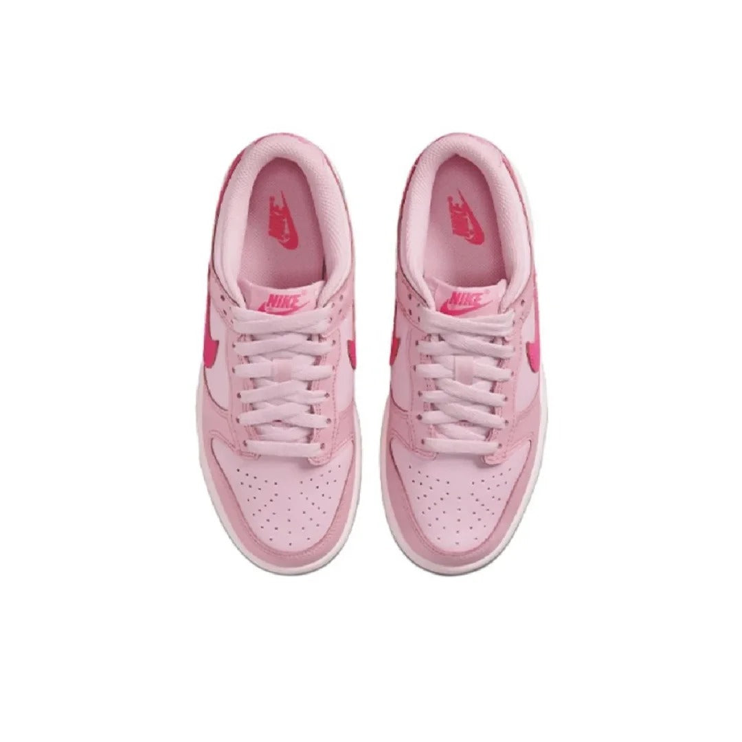 Pink Low Top Sneakers Men Retro Casual Skate Shoes