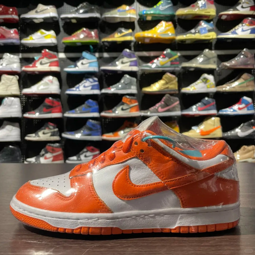 Orange White Low Top Sneakers Men Retro Casual Skate Shoes