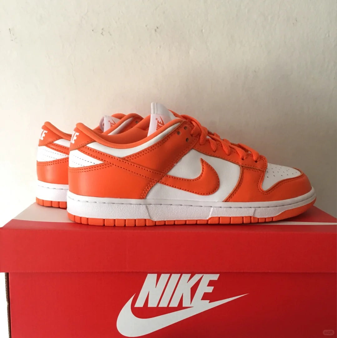 Orange White Low Top Sneakers Men Retro Casual Skate Shoes