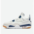 White Navy High Top Sneakers Men Retro Basketball Shoes
