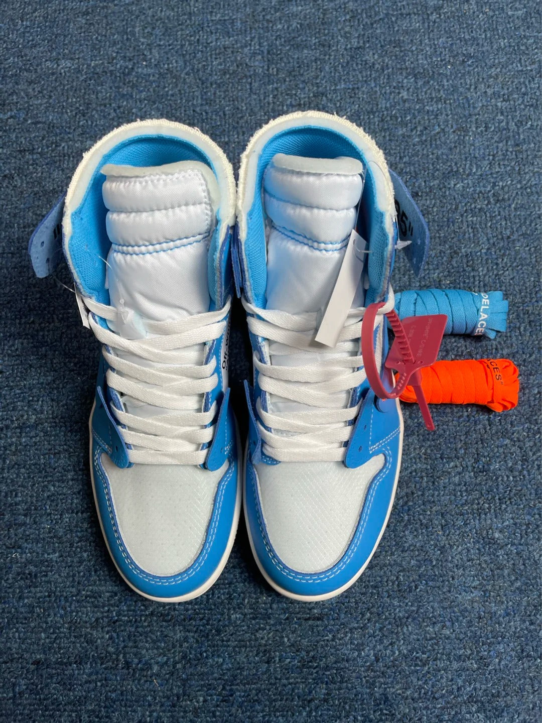 Blue White High Top Sneakers Men Retro Basketball Shoes