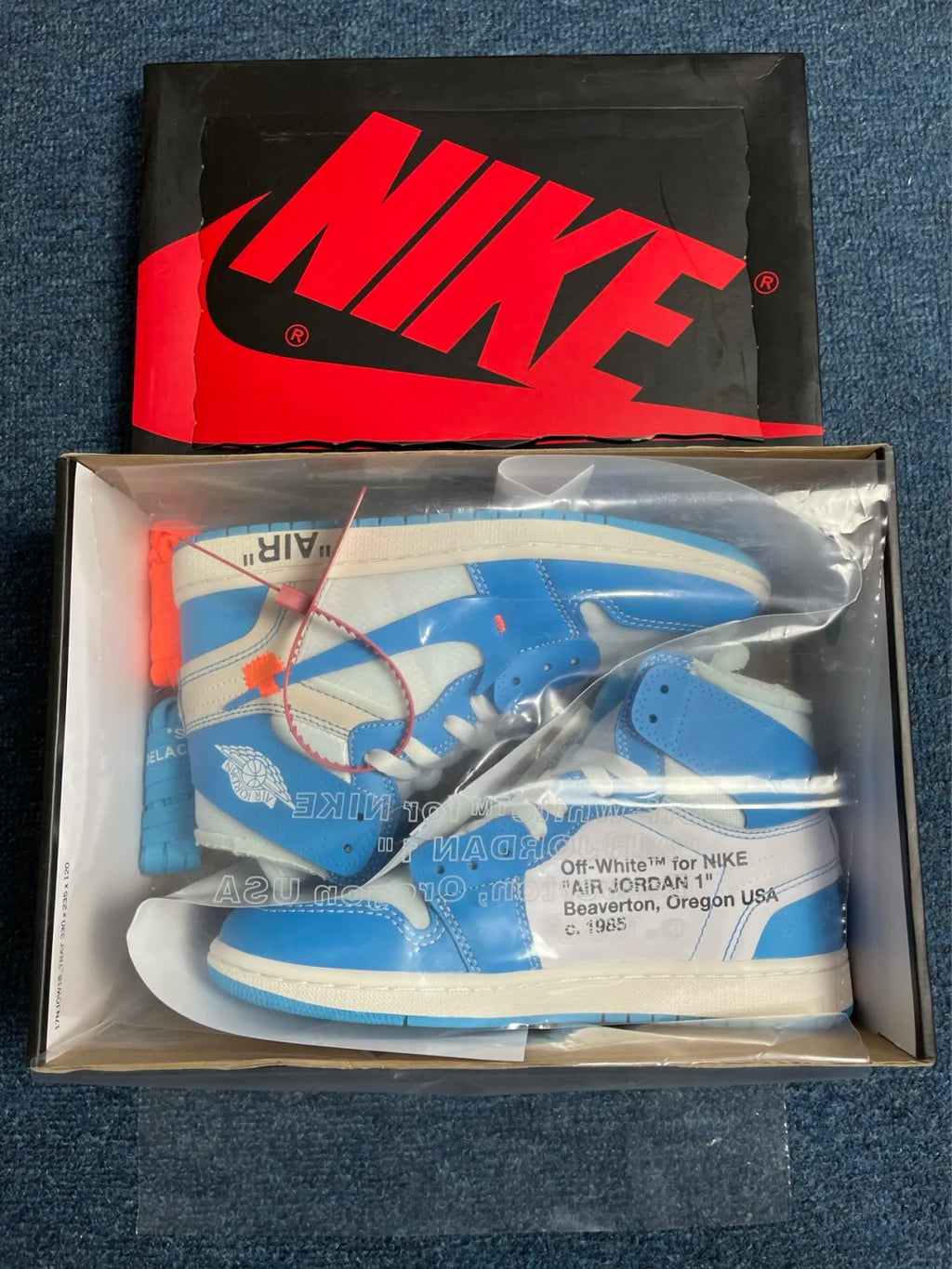 Blue White High Top Sneakers Men Retro Basketball Shoes