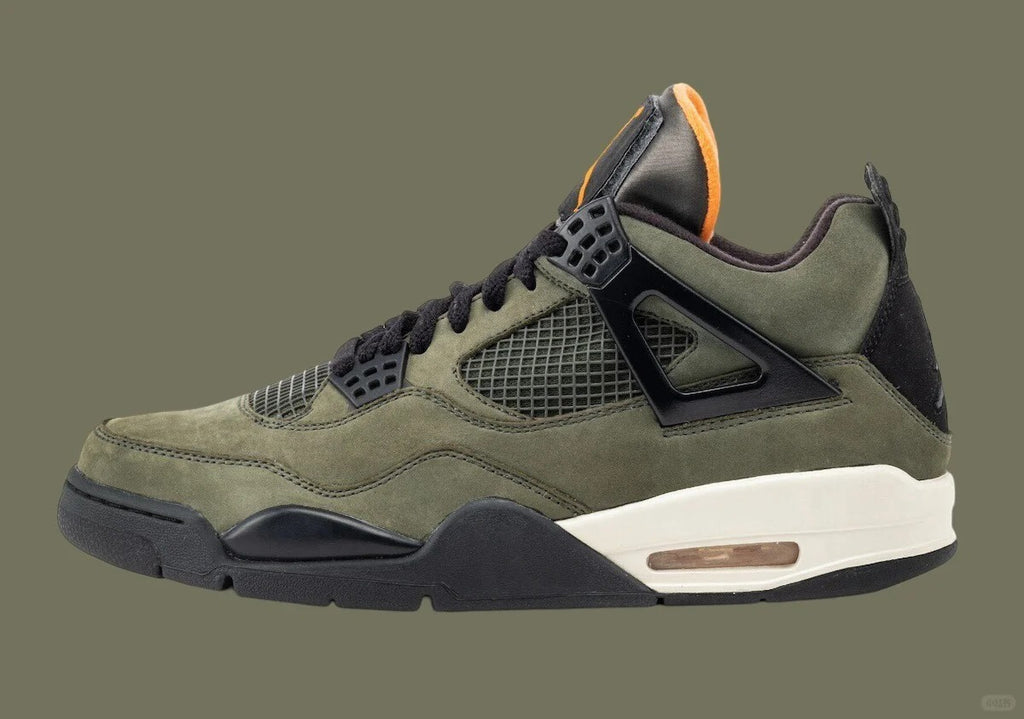 Olive Black High Top Sneakers Men Retro Basketball Shoes