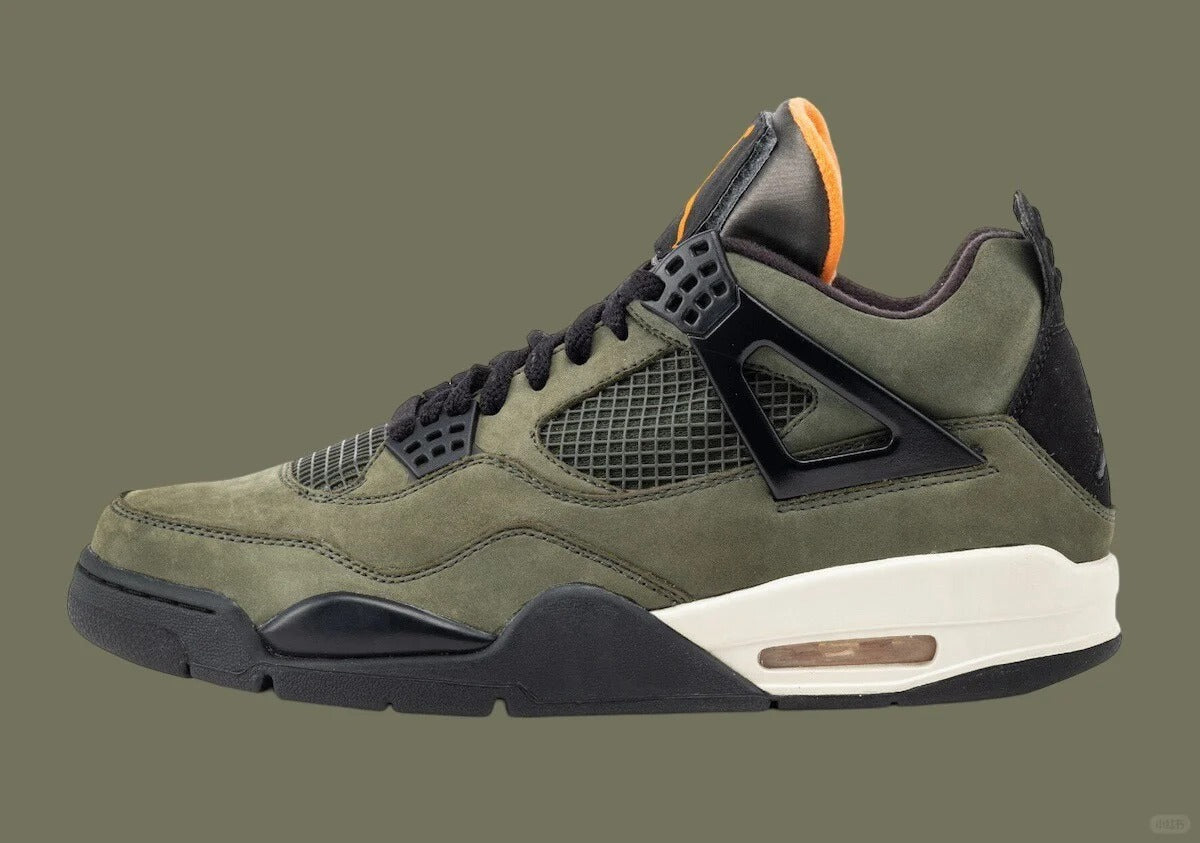 Olive Black High Top Sneakers Men Retro Basketball Shoes
