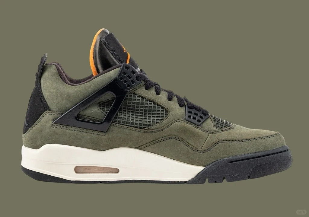 Olive Black High Top Sneakers Men Retro Basketball Shoes