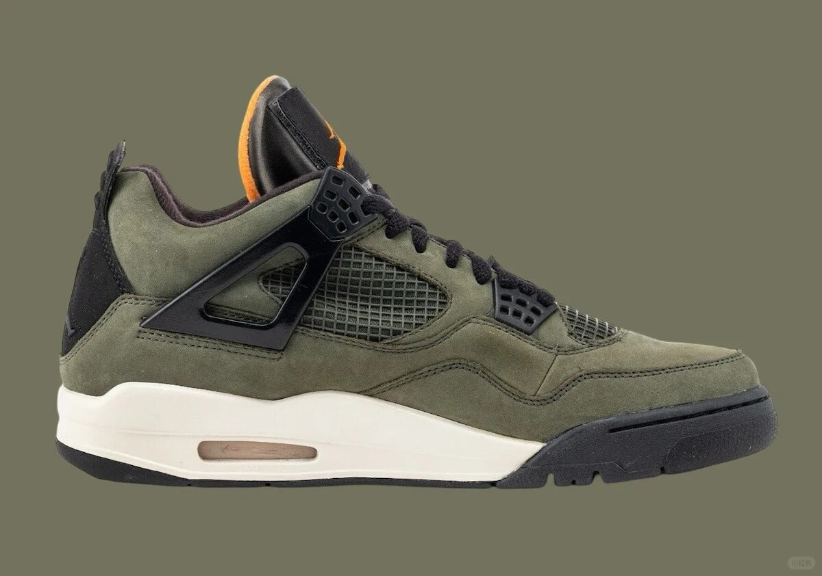 Olive Black High Top Sneakers Men Retro Basketball Shoes