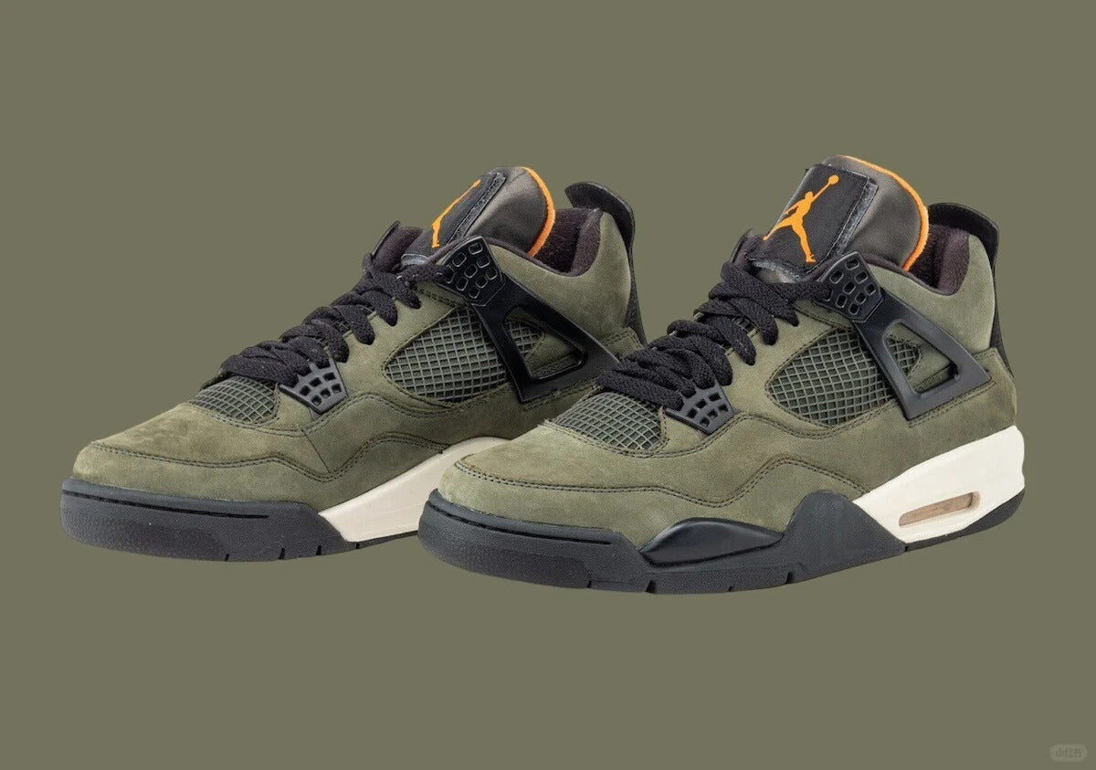 Olive Black High Top Sneakers Men Retro Basketball Shoes