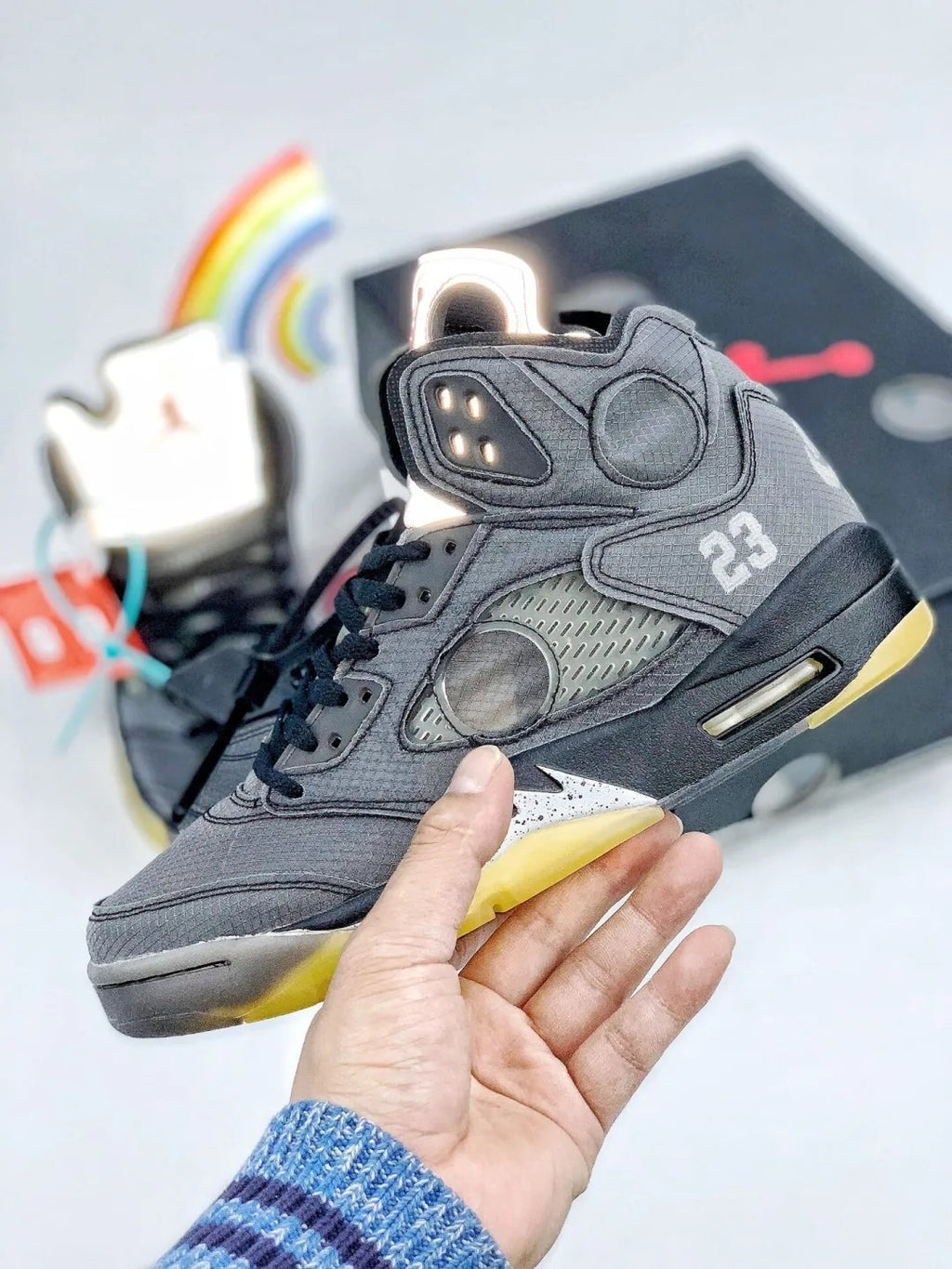 Dark Grey High Top Sneakers Men Retro Basketball Shoes